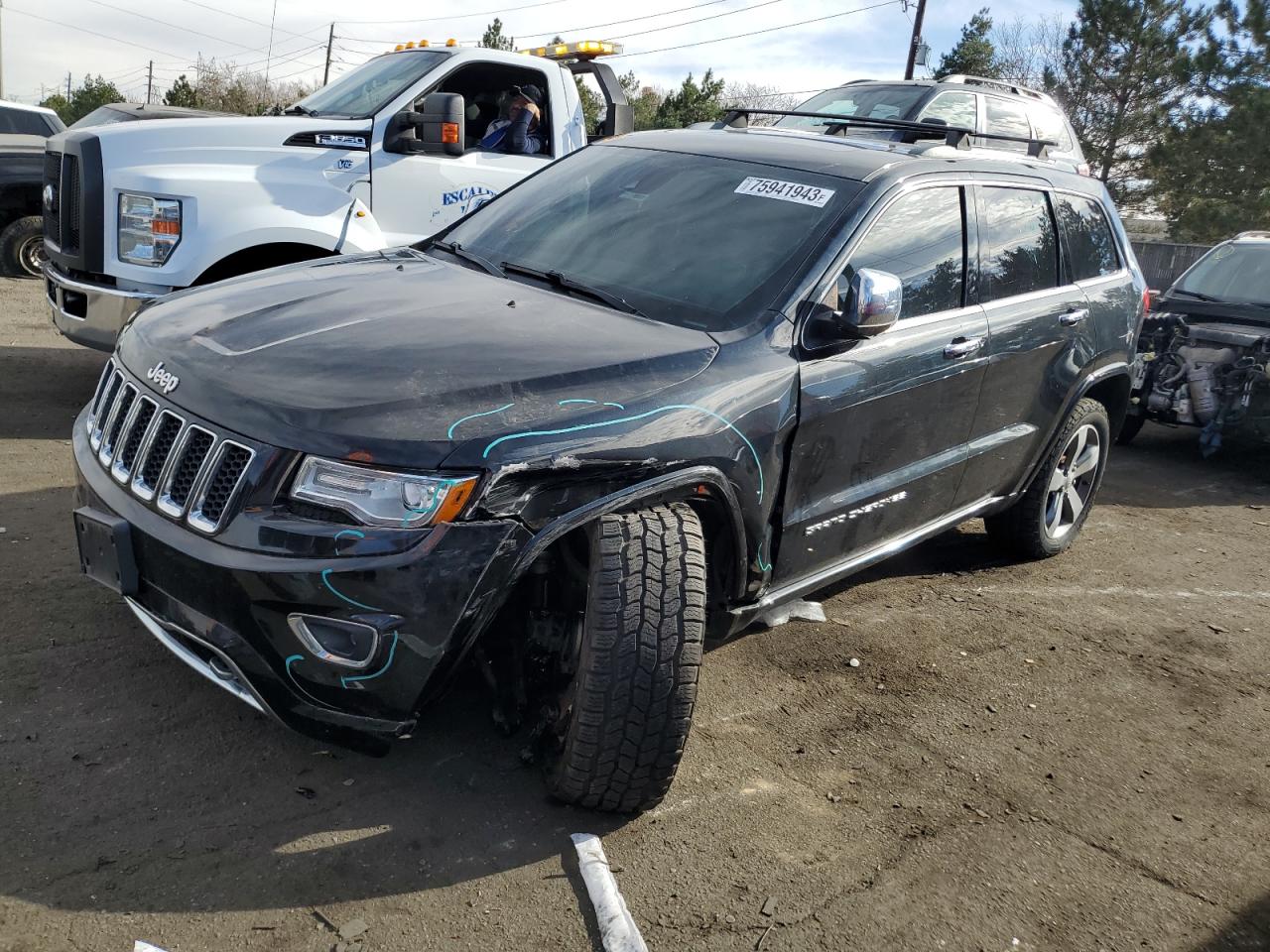 Image 1 of 2015 JEEP GRAND CHEROKEE OVERLAND 2015 with VIN 1C4RJFCG8FC667535