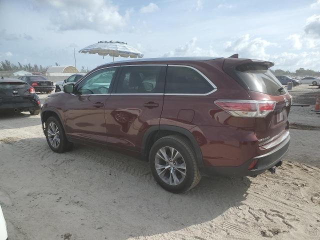 Image 2 of 2014 TOYOTA HIGHLANDER XLE 2014 with VIN 5TDKKRFH3ES013219