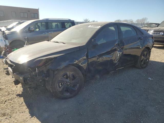 Image 1 of 2023 HYUNDAI ELANTRA BLUE 2023 with VIN KMHLM4AJ9PU076119