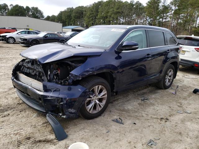 Image 1 of 2015 TOYOTA HIGHLANDER XLE 2015 with VIN 5TDJKRFH4FS156774