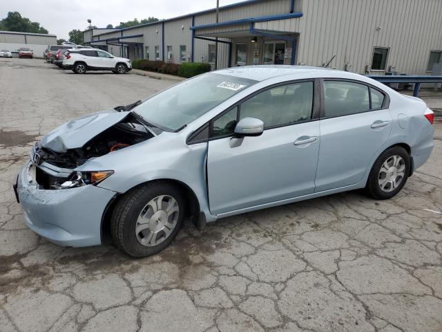 Image 1 of 2012 HONDA CIVIC HYBRID 2012 with VIN JHMFB4F25CS003102