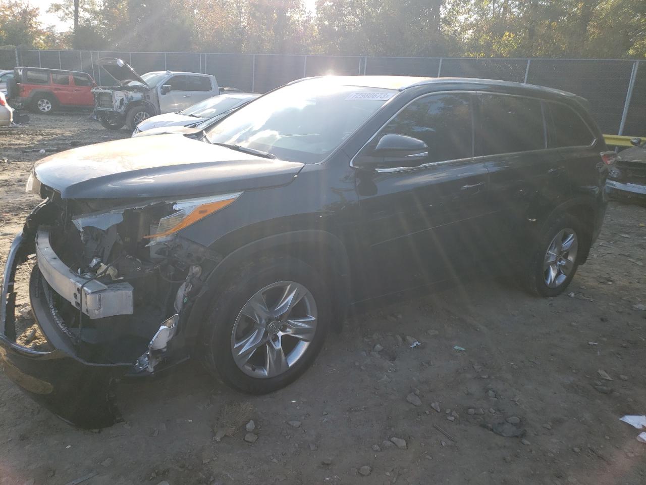 Obraz 1 z 2015 TOYOTA HIGHLANDER LIMITED 2015 z VIN 5TDDKRFH0FS198047