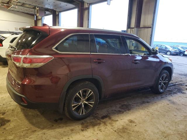 Image 3 of 2016 TOYOTA HIGHLANDER XLE 2016 with VIN 5TDJKRFH6GS240550