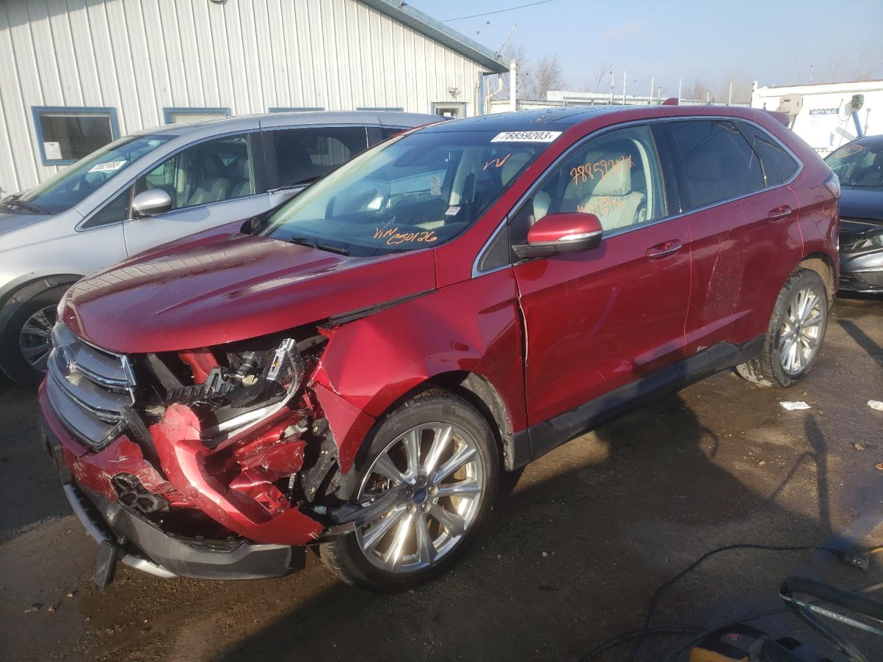 Image 1 of 2018 FORD EDGE TITANIUM 2018 with VIN 2FMPK4K80JBC50126