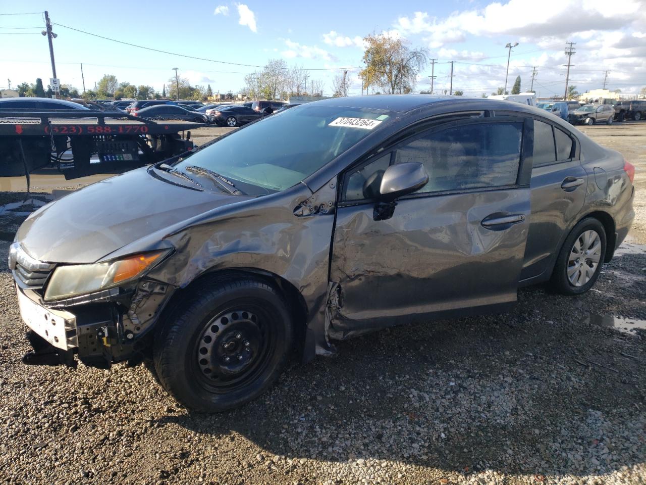 Image 1 of 2012 HONDA CIVIC LX 2012 with VIN 19XFB2F57CE362454