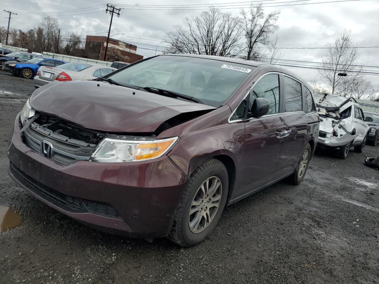Image 1 of 2011 HONDA ODYSSEY EXL 2011 with VIN 5FNRL5H68BB078857