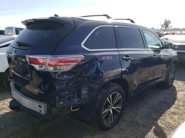 Image 3 of 2016 TOYOTA HIGHLANDER XLE 2016 with VIN 5TDJKRFH6GS346576