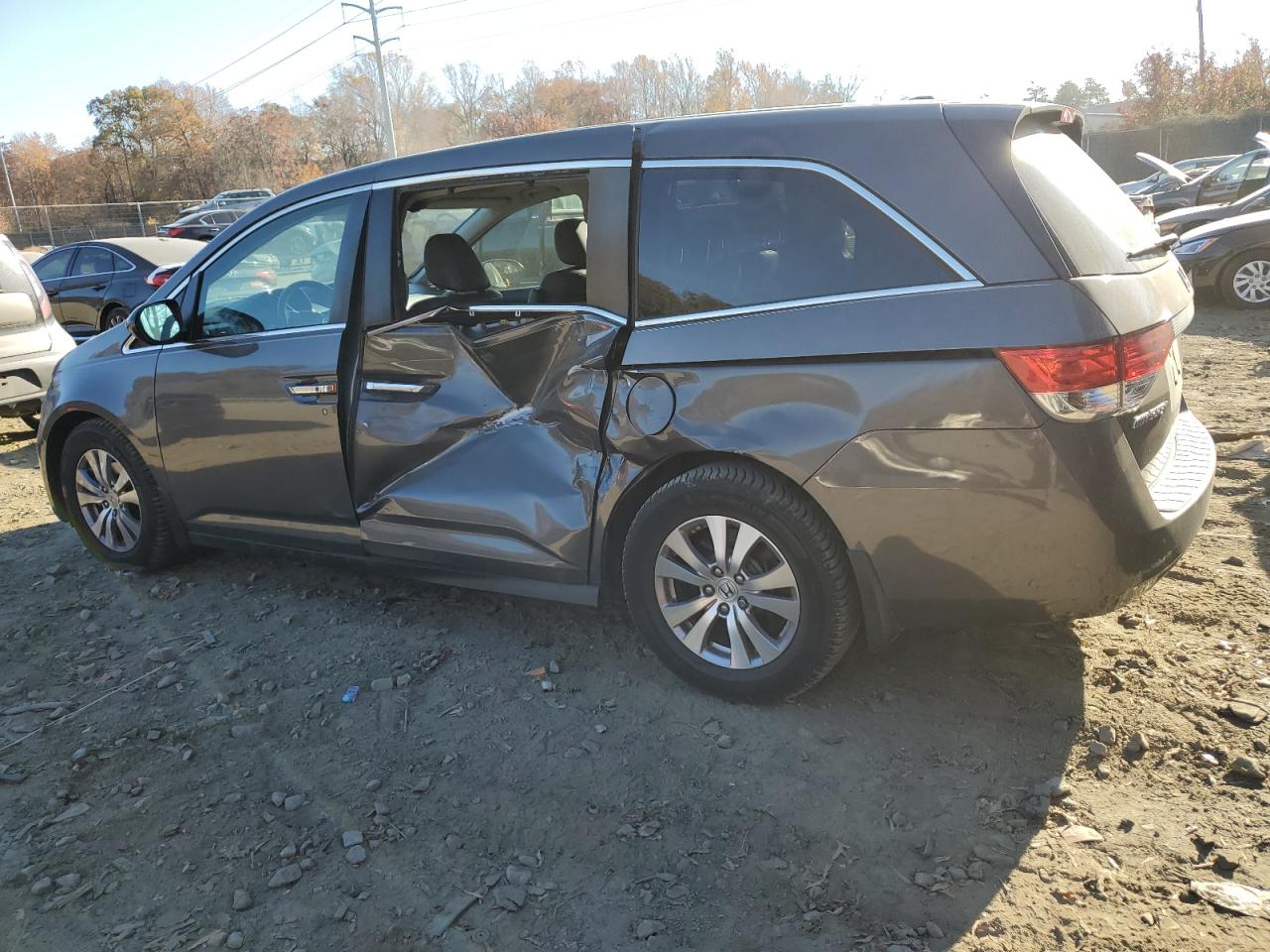 Image 2 of 2014 HONDA ODYSSEY EXL 2014 with VIN 5FNRL5H65EB091246