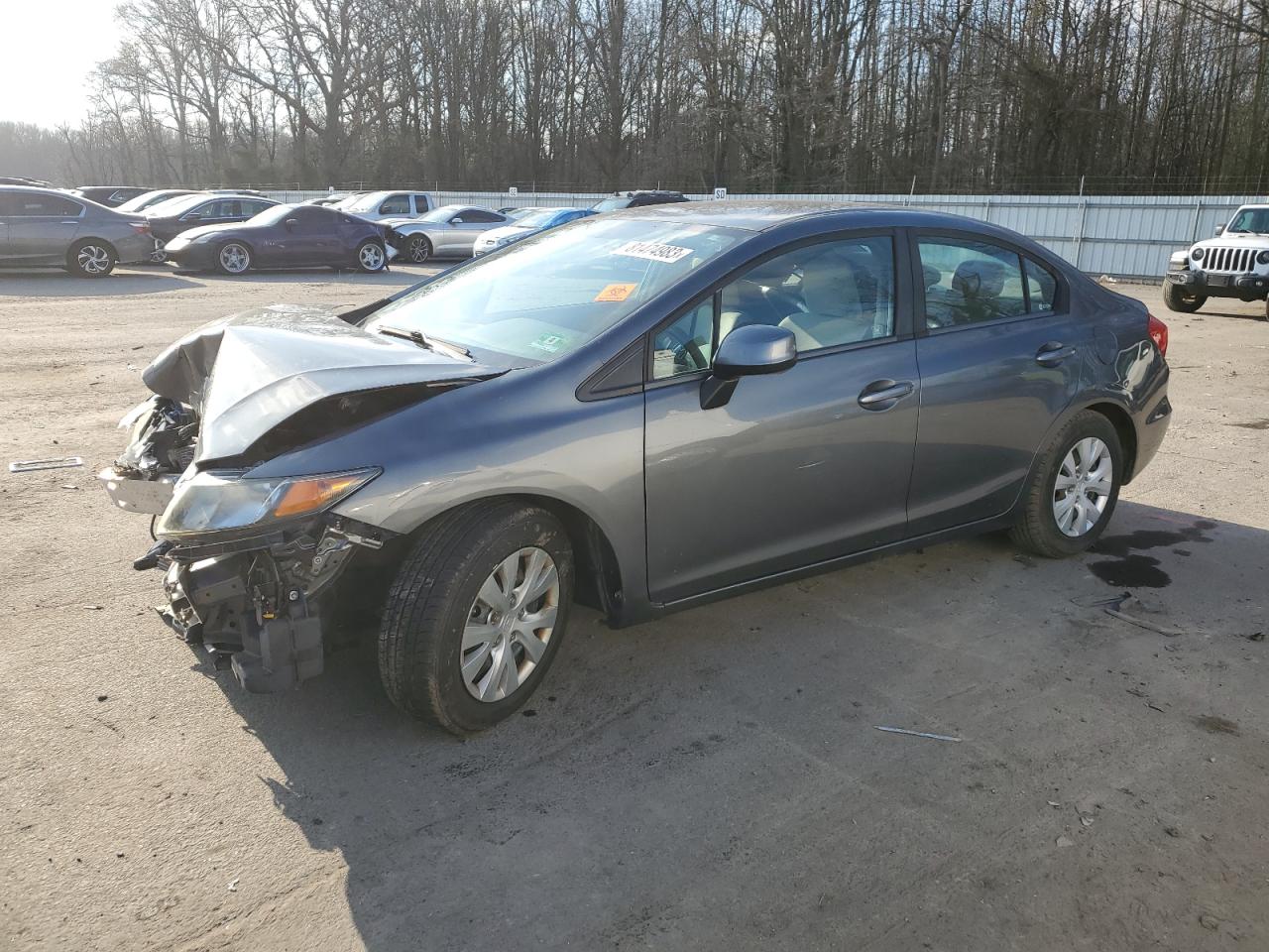 Image 1 of 2012 HONDA CIVIC LX 2012 with VIN 19XFB2F52CE372146