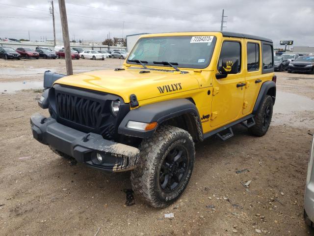 Image 1 of 2020 JEEP WRANGLER UNLIMITED SPORT 2020 with VIN 1C4HJXDGXLW224894