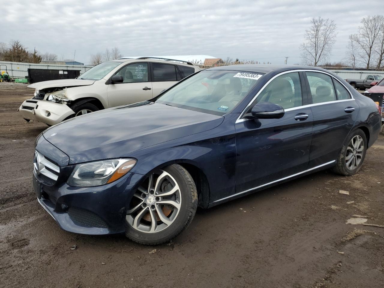 Image 1 of 2017 MERCEDES-BENZ C 300 4MATIC 2017 with VIN 55SWF4KB5HU192865