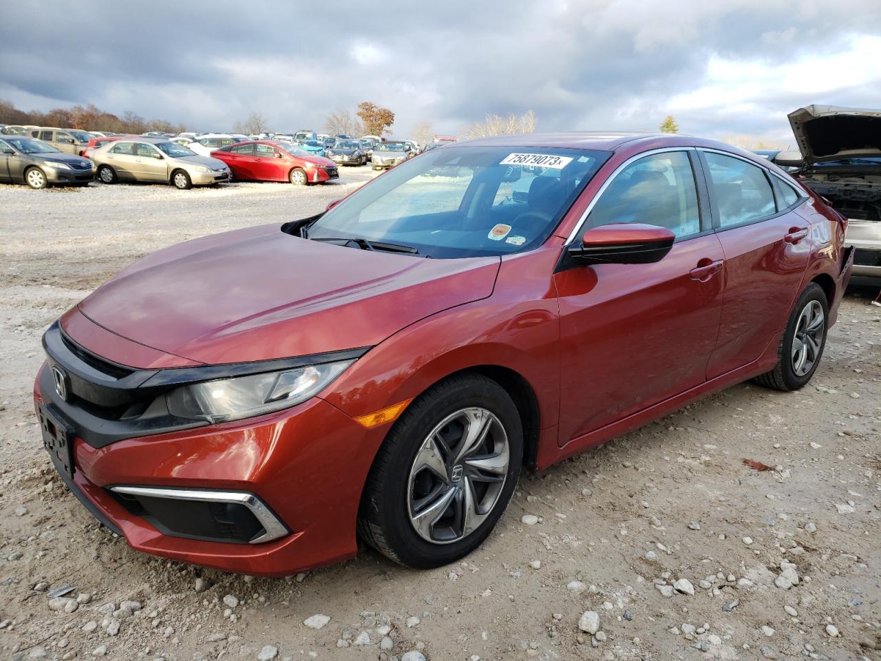 Image 1 of 2019 HONDA CIVIC LX 2019 with VIN 2HGFC2F66KH531387