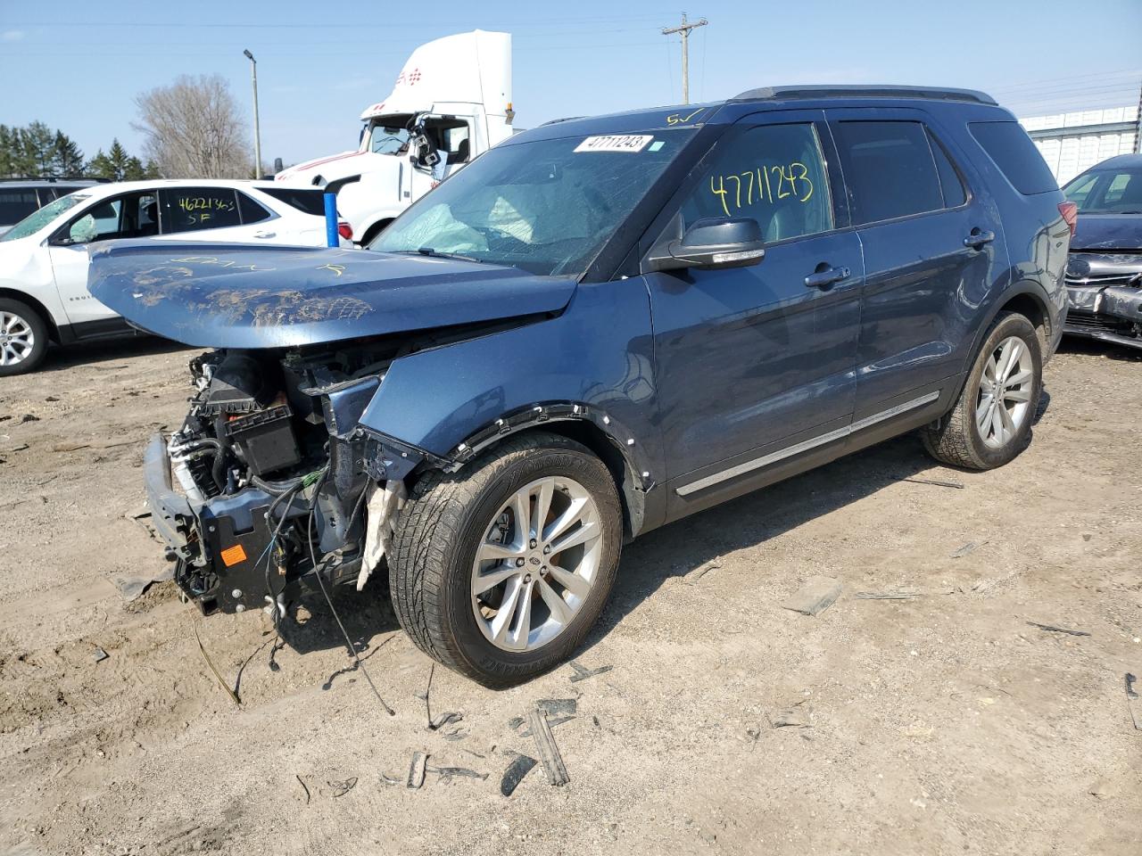 Image 1 of 2018 FORD EXPLORER XLT 2018 with VIN 1FM5K8D8XJGC26016