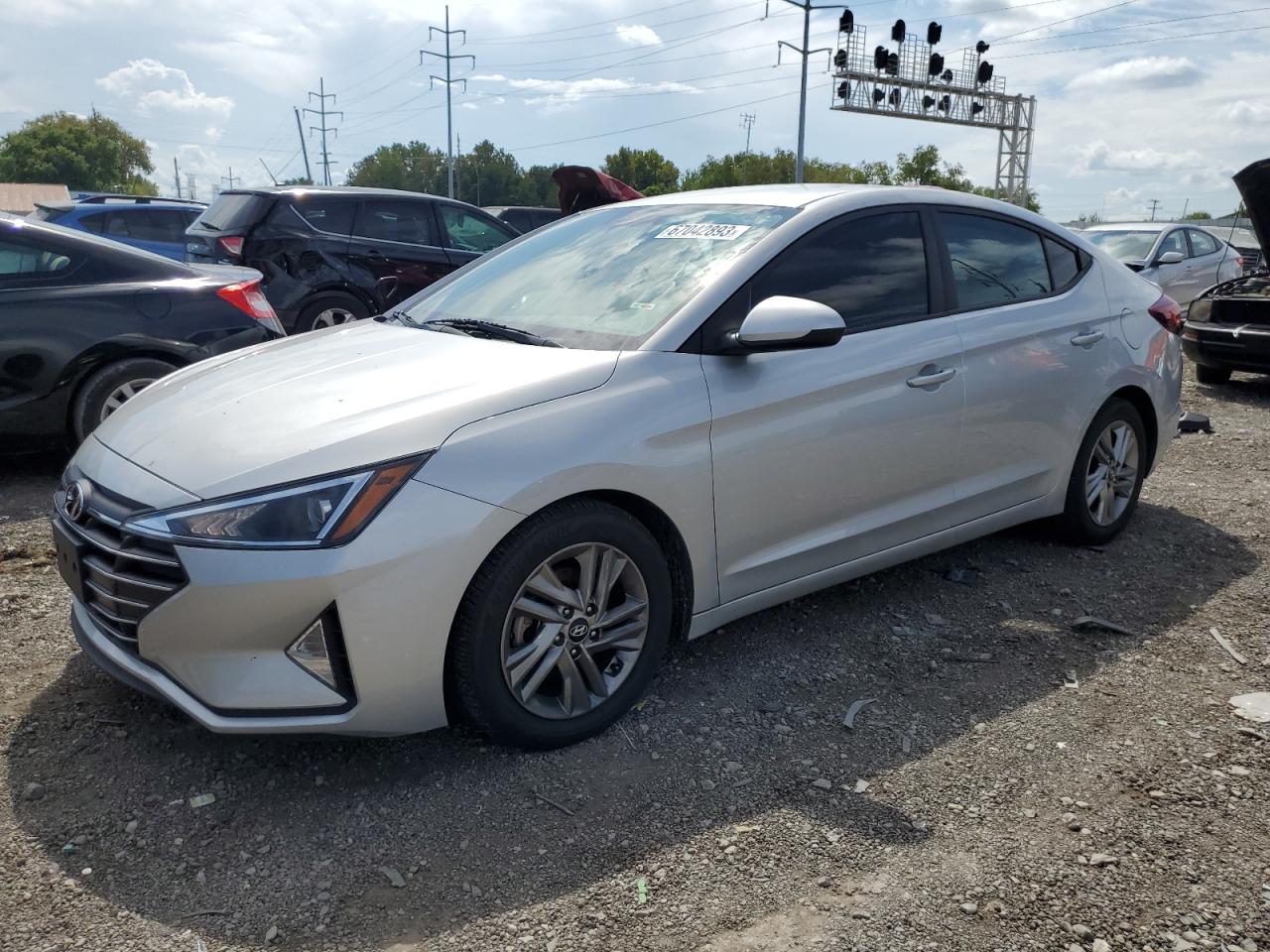 Image 1 of 2019 HYUNDAI ELANTRA SEL 2019 with VIN 5NPD84LF4KH422439