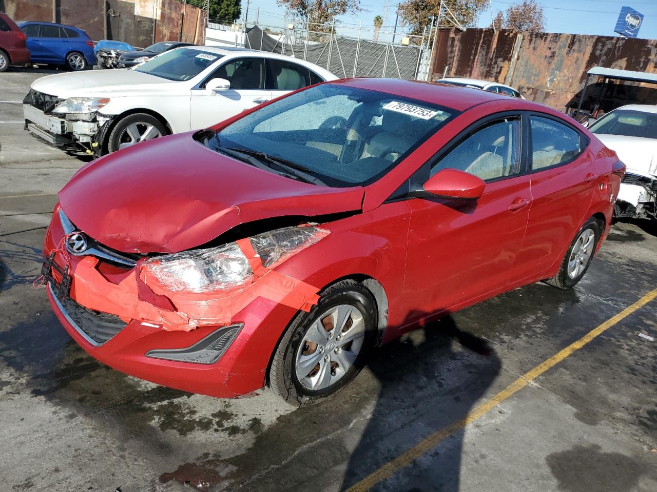 Изображение 1 2016 HYUNDAI ELANTRA SE 2016 с VIN KMHDH4AE9GU484969