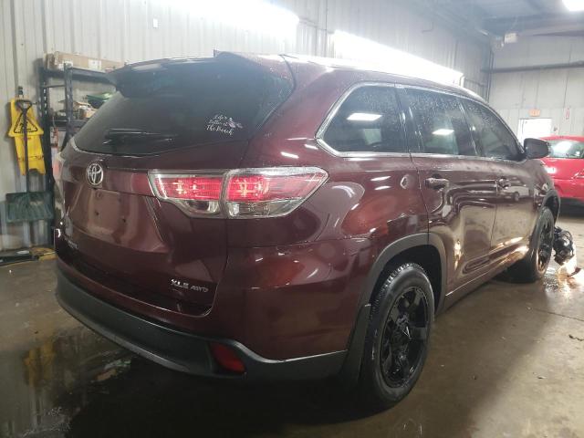 Image 3 of 2015 TOYOTA HIGHLANDER XLE 2015 with VIN 5TDJKRFH8FS221237