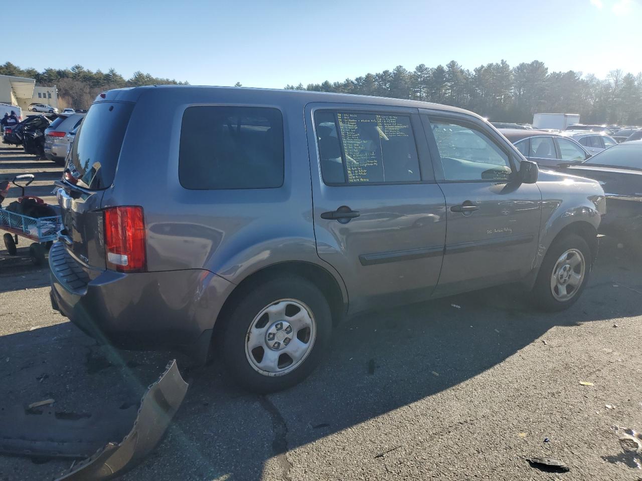 Изображение 3 2014 HONDA PILOT LX 2014 с VIN 5FNYF4H21EB004842