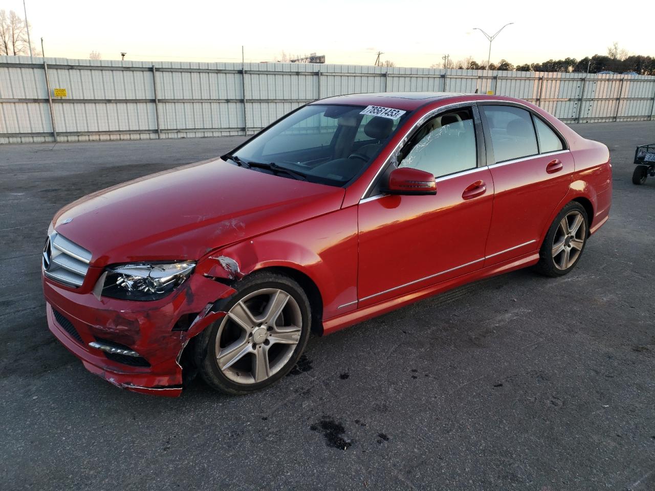 Image 1 of 2011 MERCEDES-BENZ C 300 2011 with VIN WDDGF5EB9BA516896