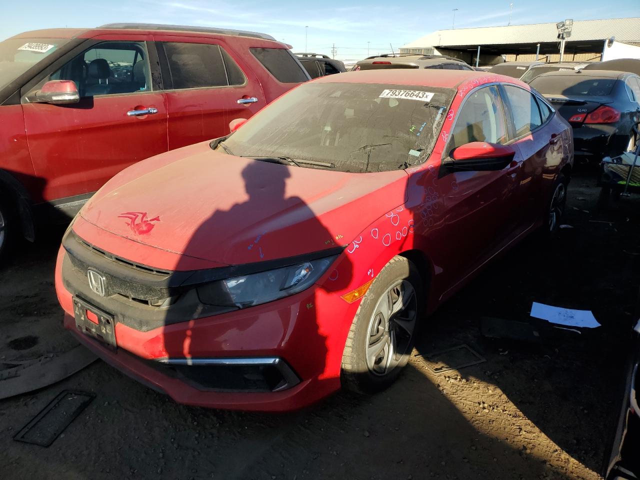 Image 1 of 2020 HONDA CIVIC LX 2020 with VIN 2HGFC2F62LH553792