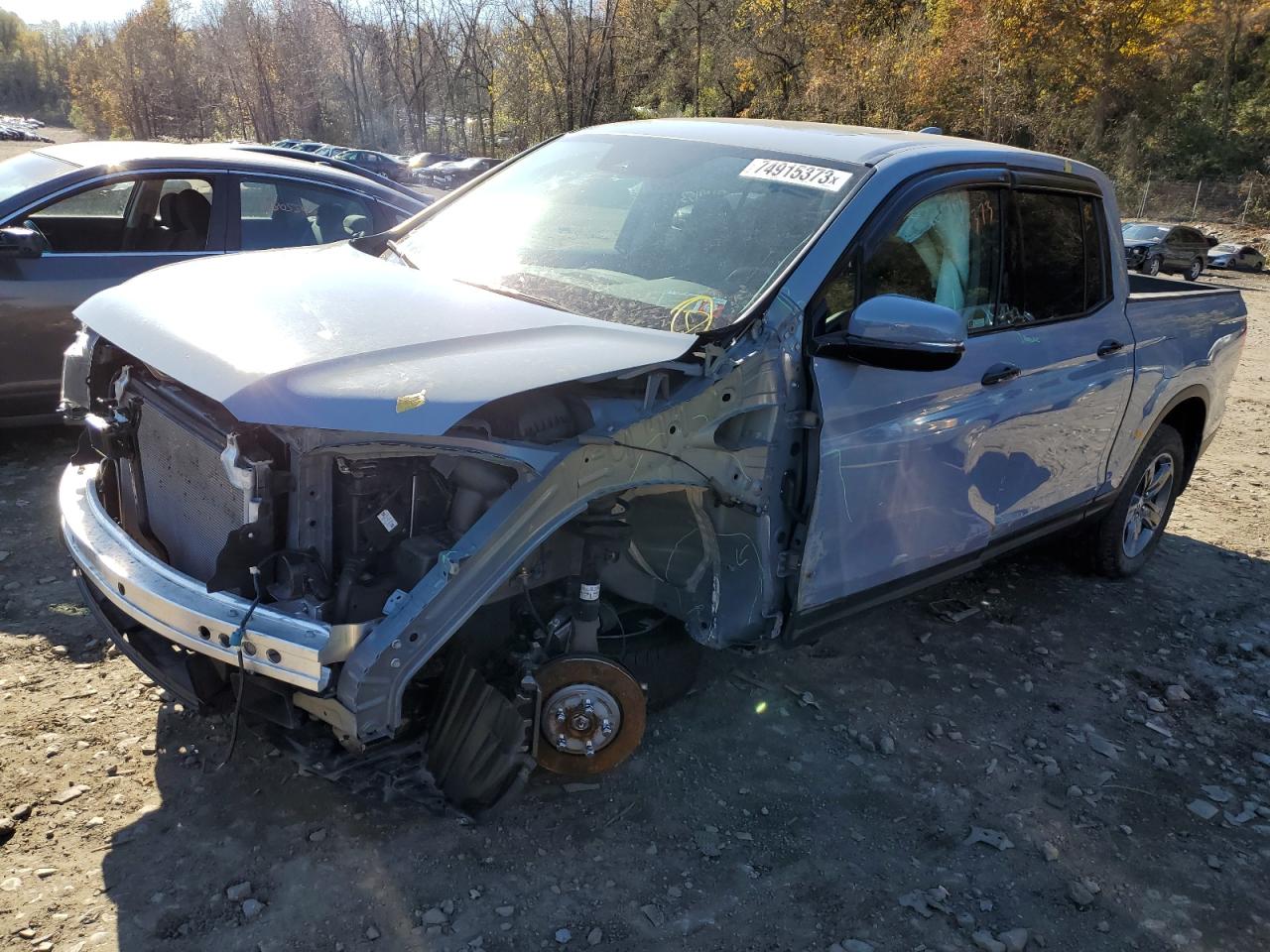 Image 1 of 2022 HONDA RIDGELINE RTL 2022 with VIN 5FPYK3F77NB032916