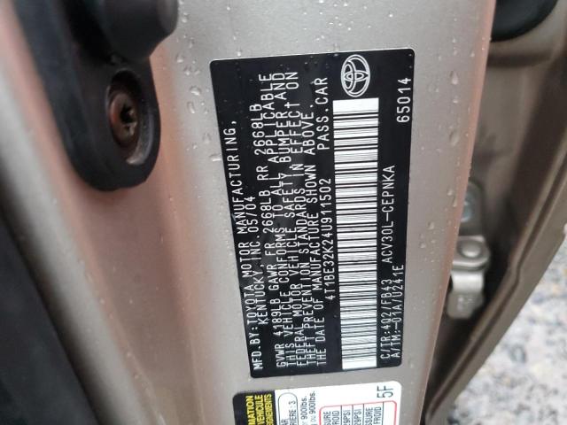 Изображение 1 2004 TOYOTA CAMRY LE 2004 с VIN 4T1BE32K24U911502
