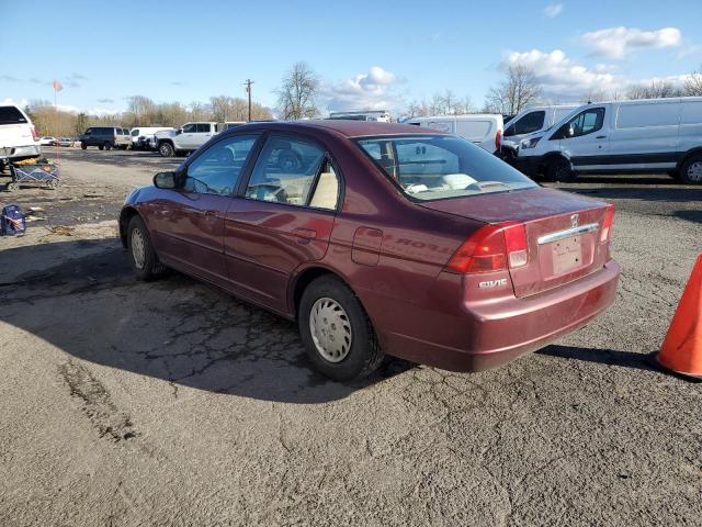 Image 2 of 2002 HONDA CIVIC LX 2002 with VIN JHMES16582S005591
