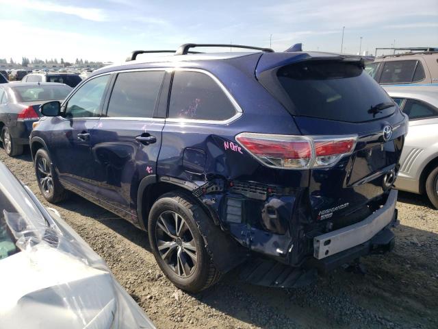 Image 2 of 2016 TOYOTA HIGHLANDER XLE 2016 with VIN 5TDJKRFH6GS346576