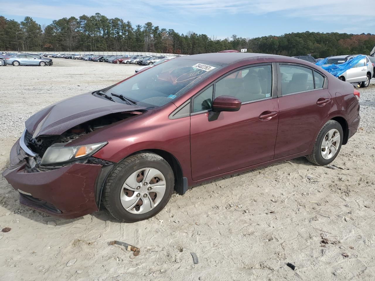 Image 1 of 2014 HONDA CIVIC LX 2014 with VIN 19XFB2F51EE068857