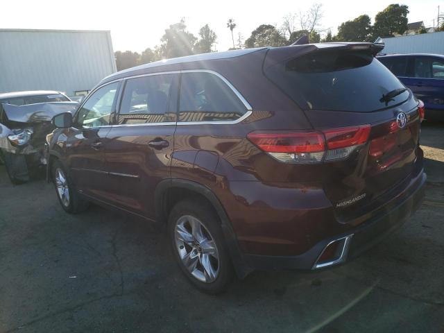 Image 2 of 2018 TOYOTA HIGHLANDER HYBRID LIMITED 2018 with VIN 5TDDGRFH6JS045232