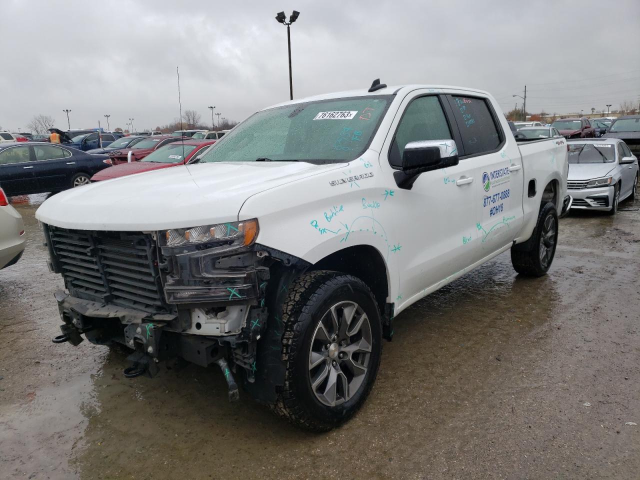 Изображение 1 2021 CHEVROLET SILVERADO K1500 LT 2021 с VIN 1GCUYDED0MZ299729