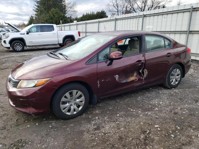 Image 1 of 2012 HONDA CIVIC LX 2012 with VIN 19XFB2F54CE031444