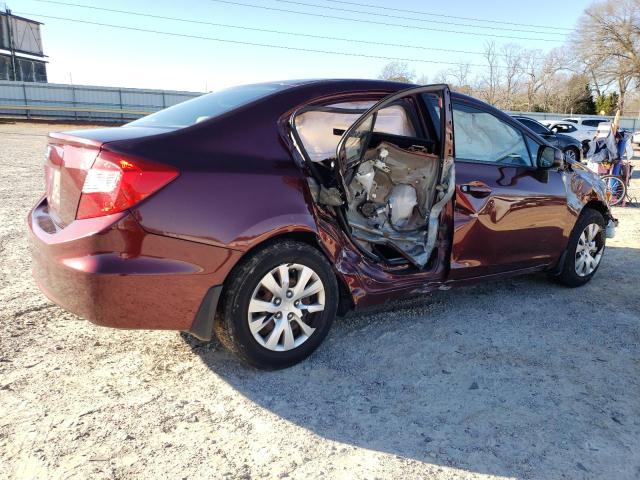 Image 3 of 2012 HONDA CIVIC LX 2012 with VIN 19XFB2F54CE062757