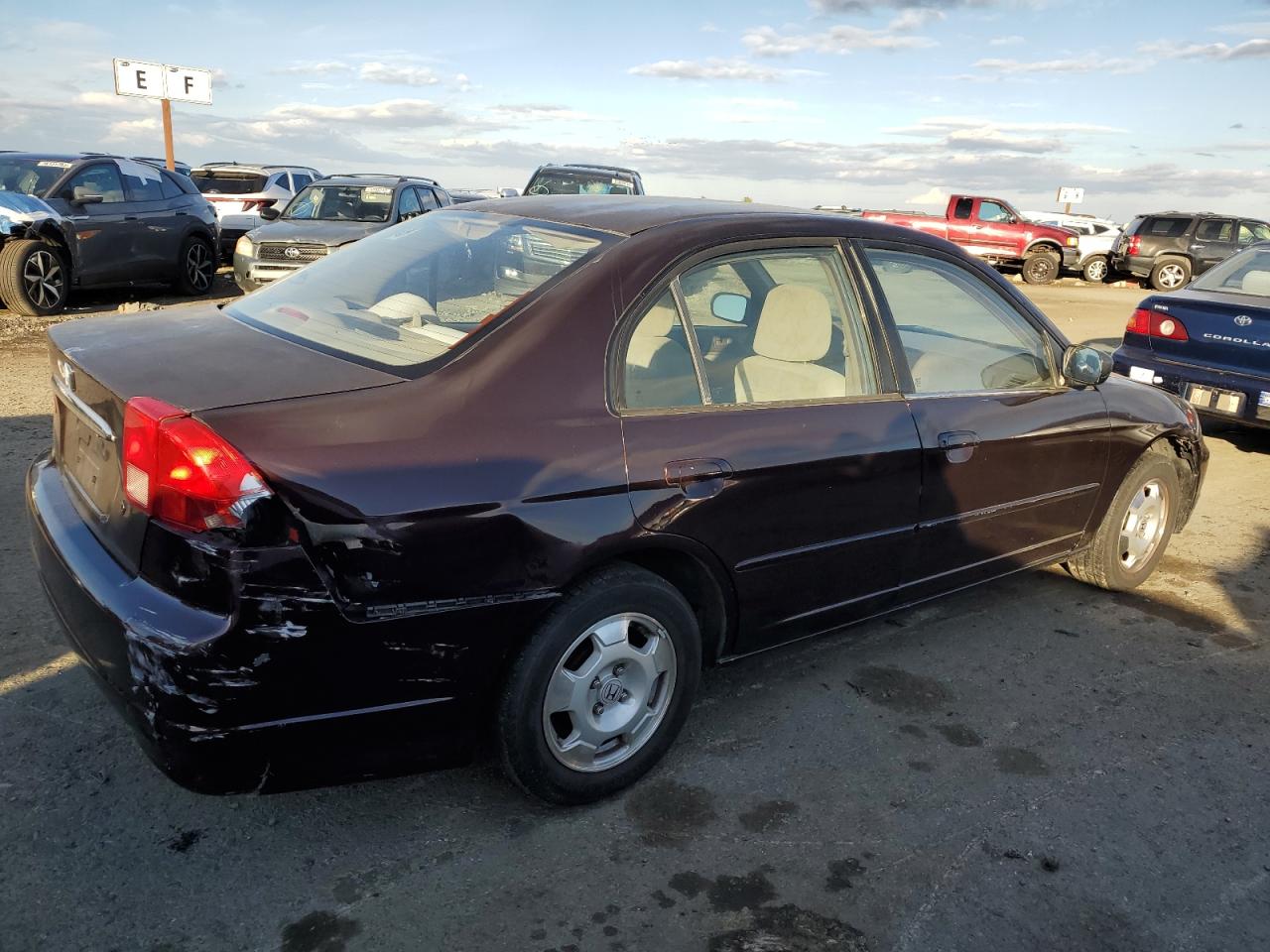 Image 3 of 2001 HONDA CIVIC LX 2001 with VIN JHMES16591S002732