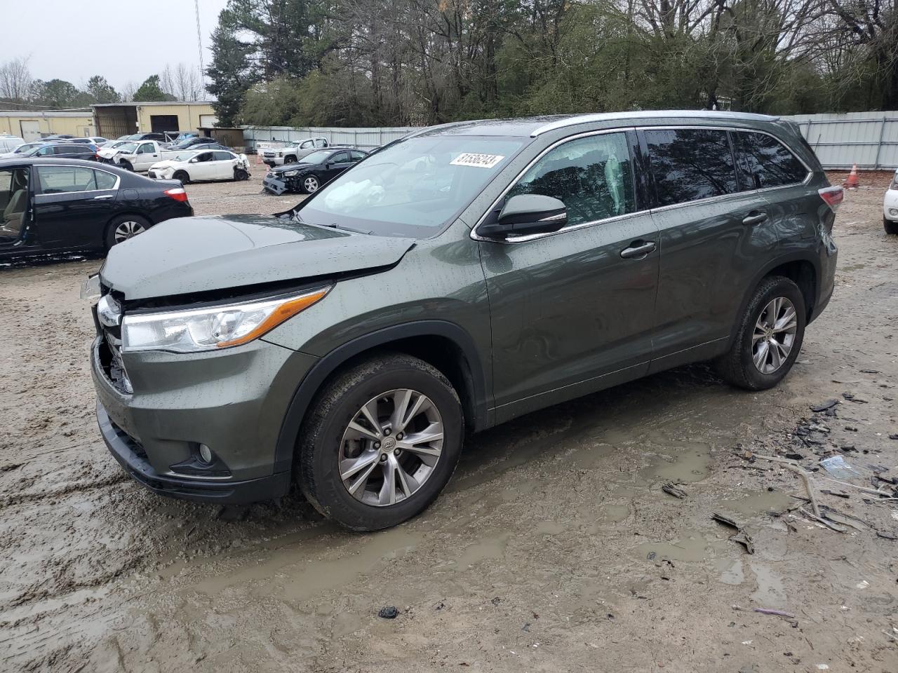 Image 1 of 2015 TOYOTA HIGHLANDER XLE 2015 with VIN 5TDKKRFH4FS041712