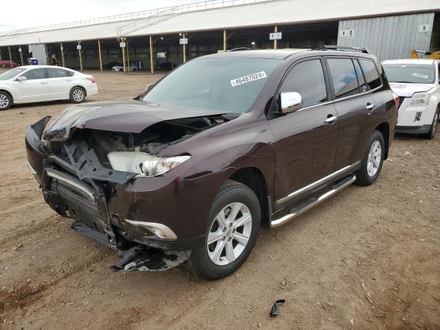 Image 1 of 2013 TOYOTA HIGHLANDER BASE 2013 with VIN 5TDZK3EH5DS092162