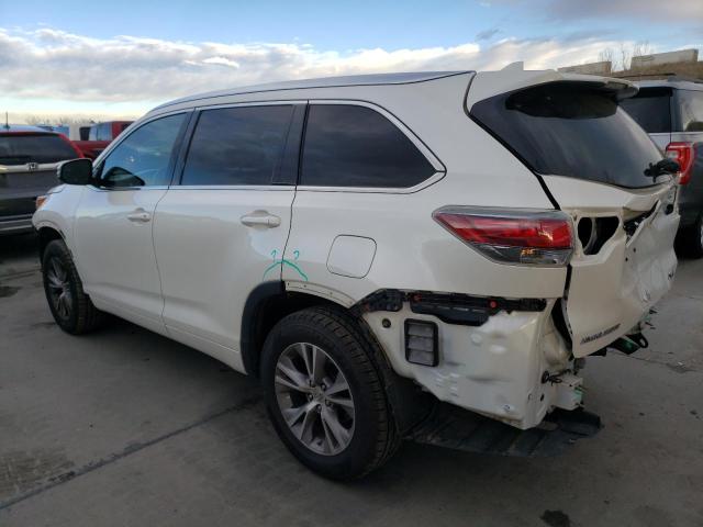 Image 2 of 2015 TOYOTA HIGHLANDER XLE 2015 with VIN 5TDKKRFHXFS040435