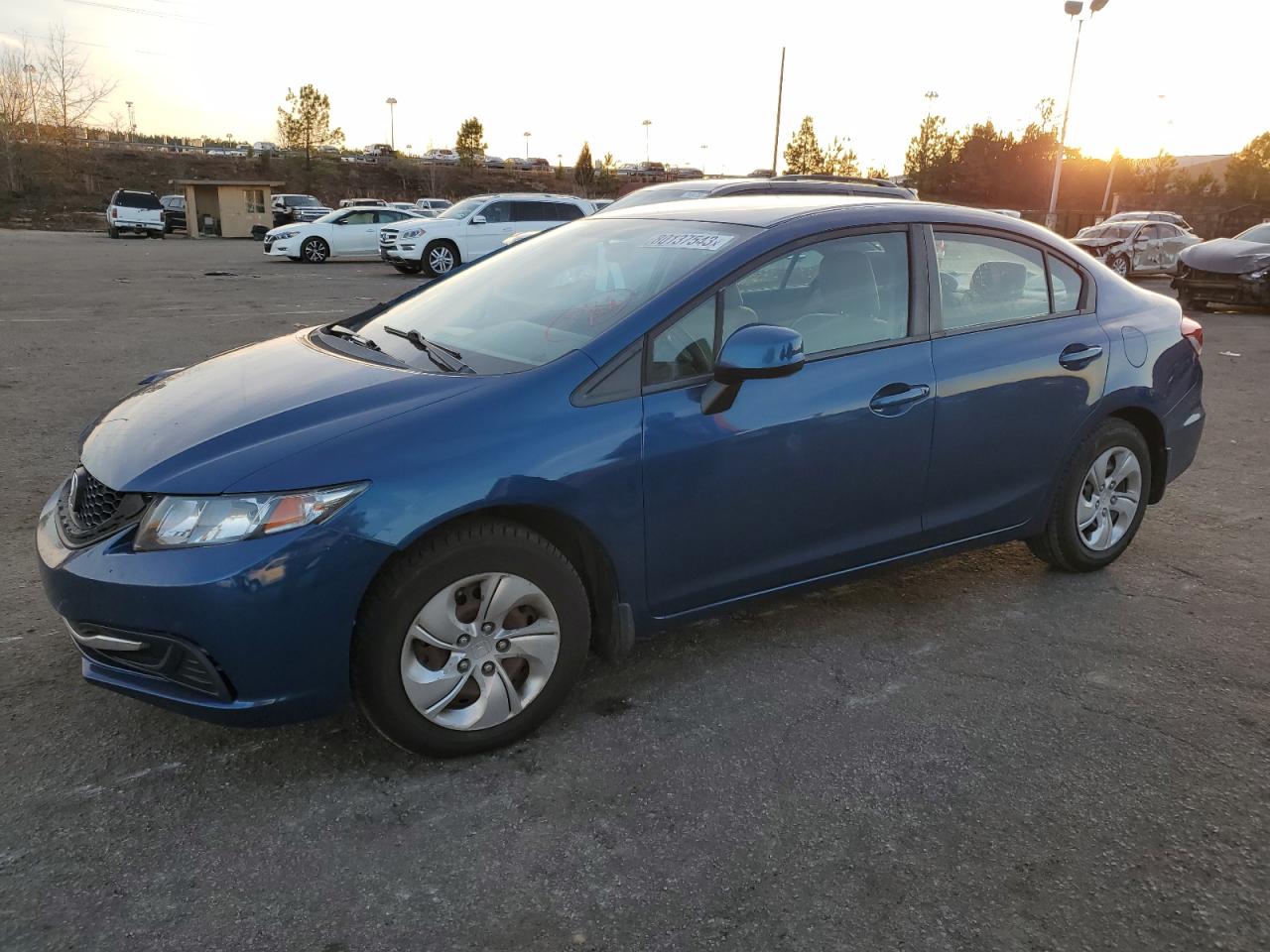 Image 1 of 2013 HONDA CIVIC LX 2013 with VIN 2HGFB2F5XDH537514