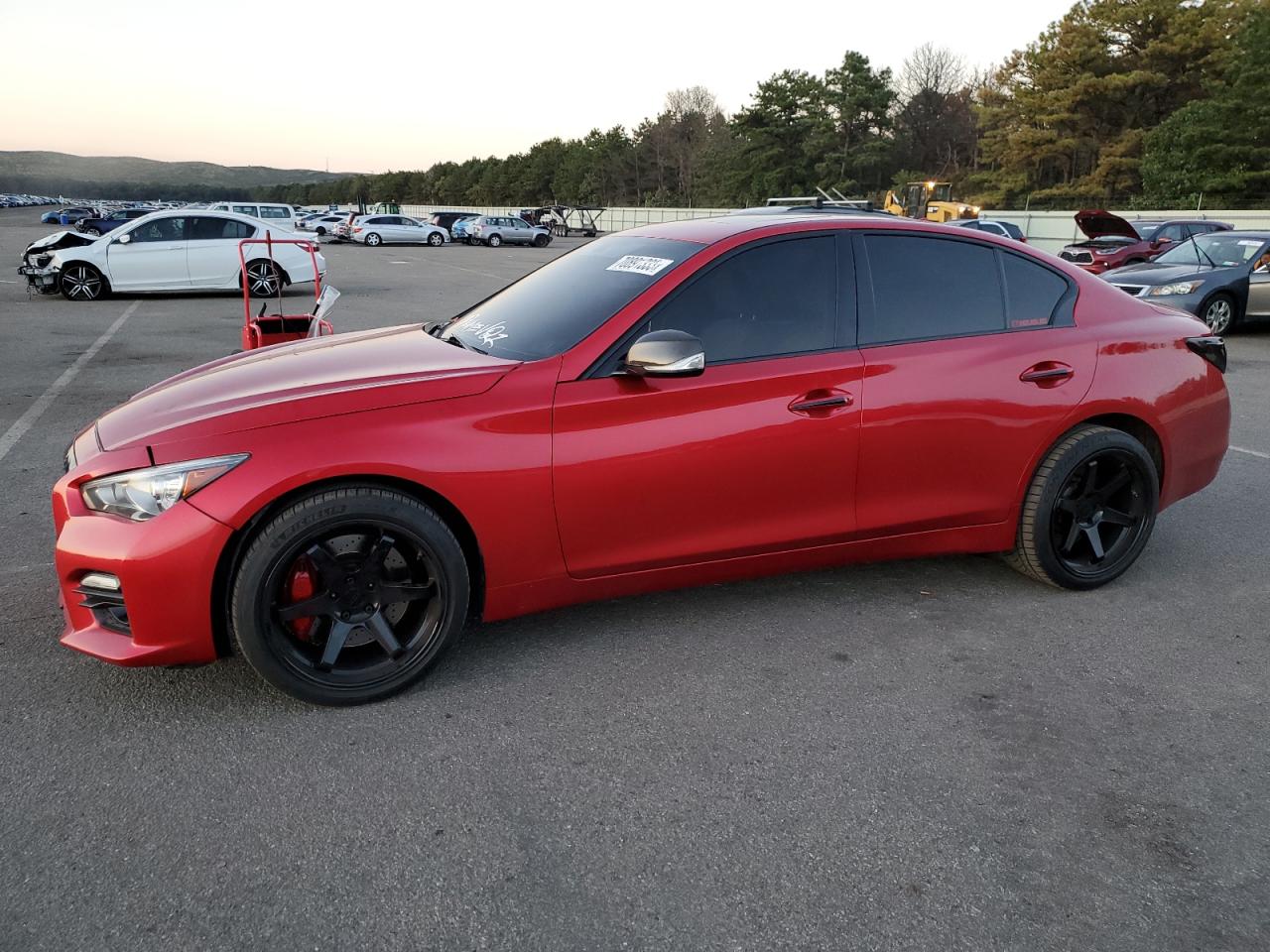 Image 1 of 2017 INFINITI Q50 RED SPORT 400 2017 with VIN JN1FV7AR9HM871004