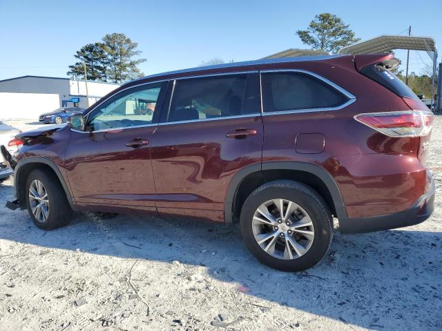 Изображение 2 2014 TOYOTA HIGHLANDER XLE 2014 с VIN 5TDKKRFH7ES018665