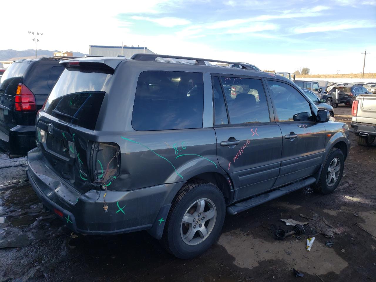 Image 3 of 2007 HONDA PILOT EXL 2007 with VIN 2HKYF18747H506713