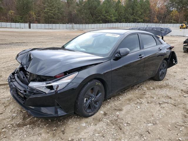 Image 1 of 2022 HYUNDAI ELANTRA BLUE 2022 with VIN KMHLM4AJ0NU028389