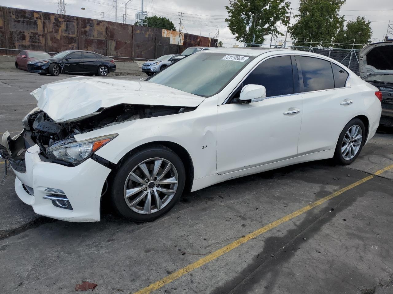 Image 1 of 2015 INFINITI Q50 BASE 2015 with VIN JN1BV7AP1FM345802