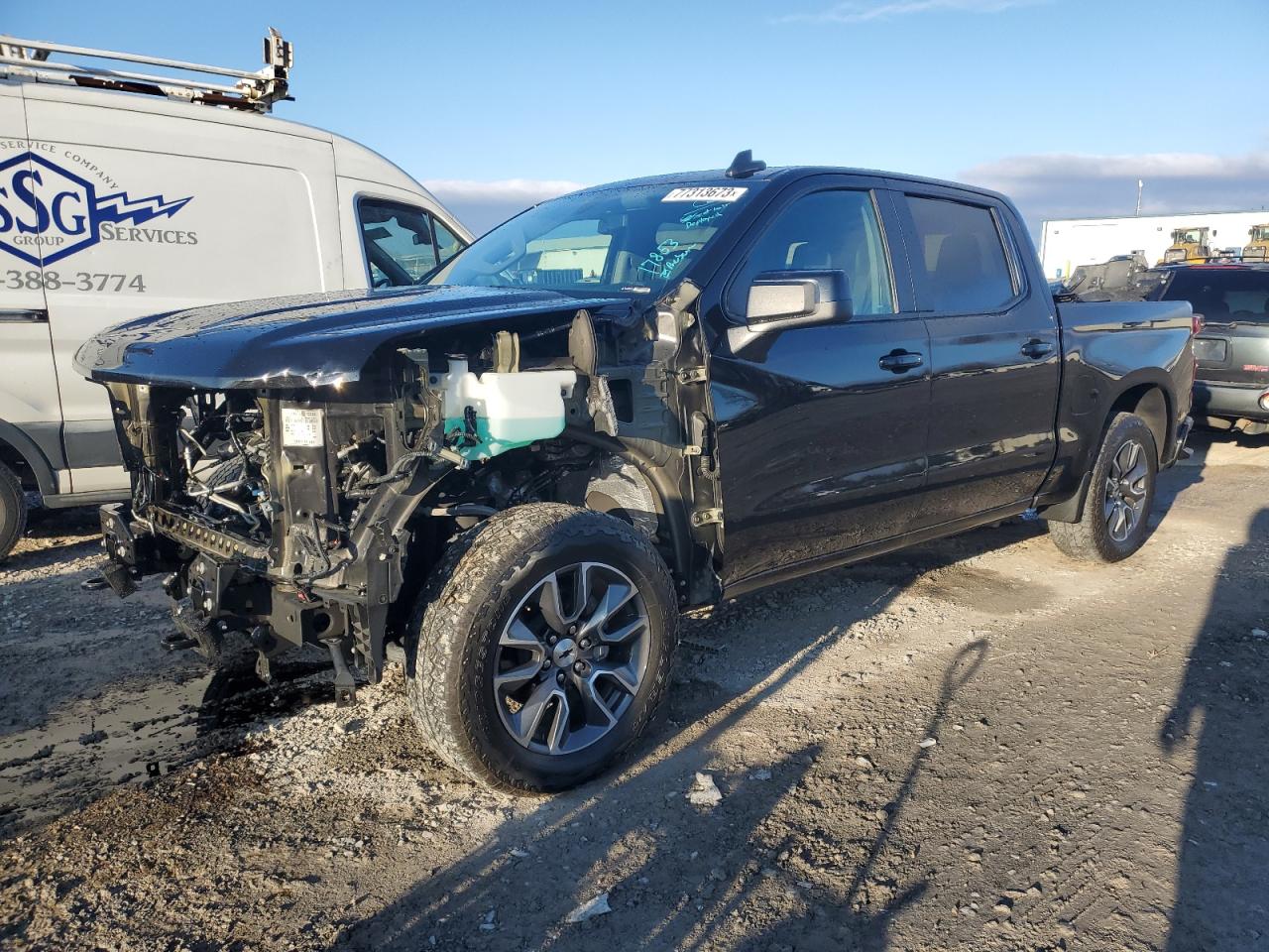 Image 1 of 2021 CHEVROLET SILVERADO K1500 RST 2021 with VIN 3GCUYEED8MG330585