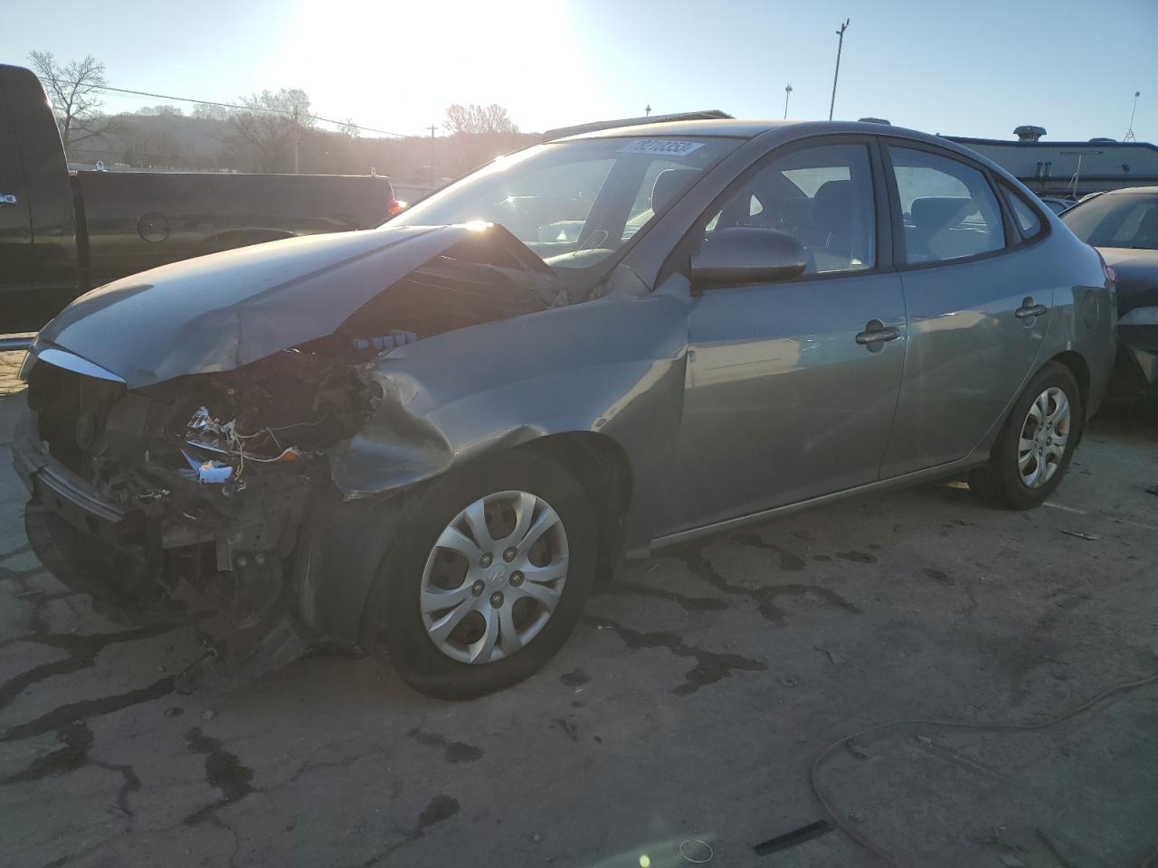 Image 1 of 2010 HYUNDAI ELANTRA BLUE 2010 with VIN KMHDU4ADXAU082484