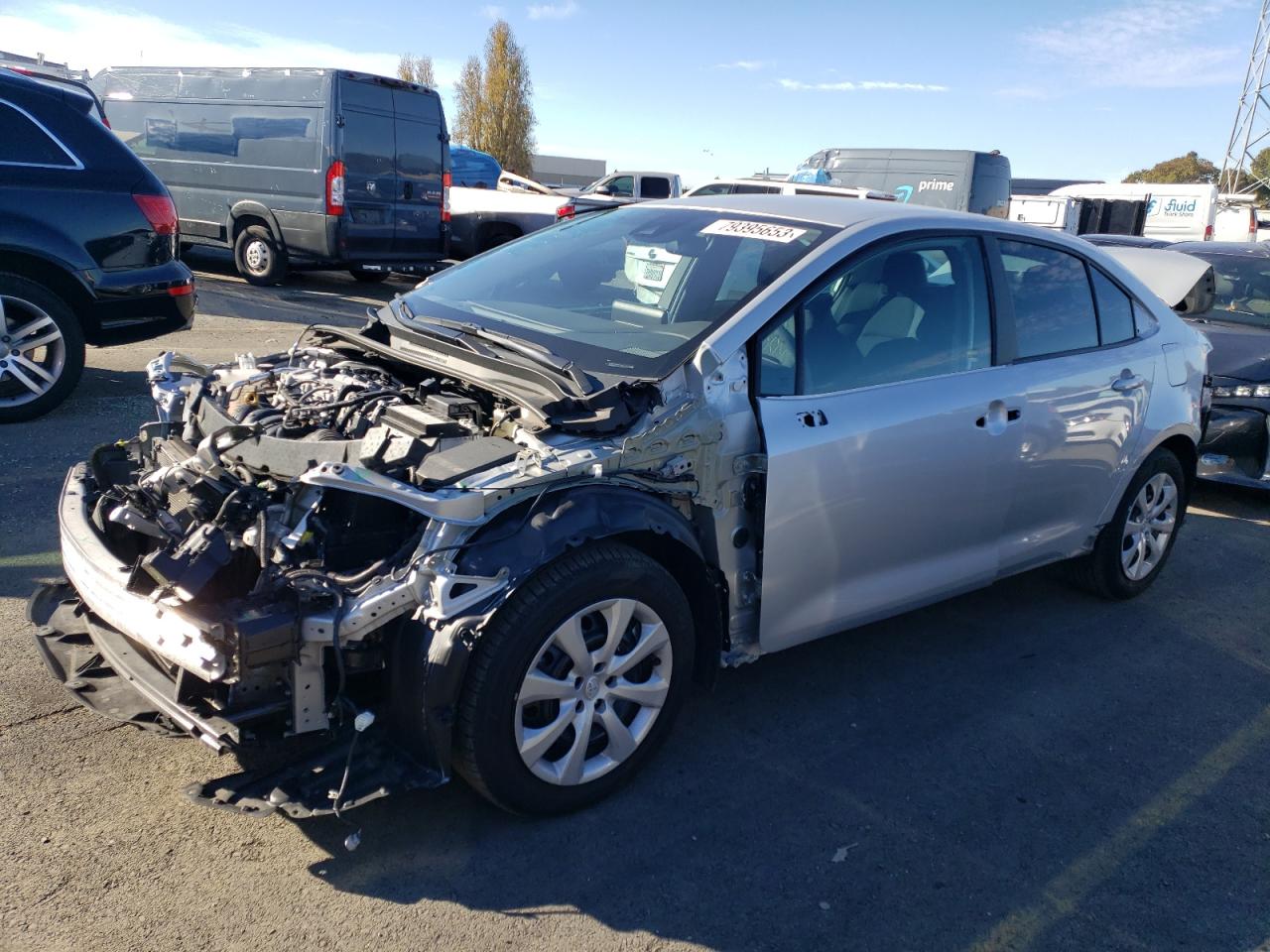 Image 1 of 2021 TOYOTA COROLLA LE 2021 with VIN 5YFEPMAEXMP222317