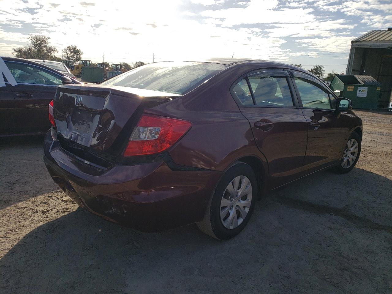 Image 3 of 2012 HONDA CIVIC LX 2012 with VIN 2HGFB2F59CH550818