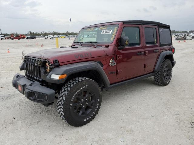 Image 1 of 2022 JEEP WRANGLER UNLIMITED SPORT 2022 with VIN 1C4HJXDN9NW185684