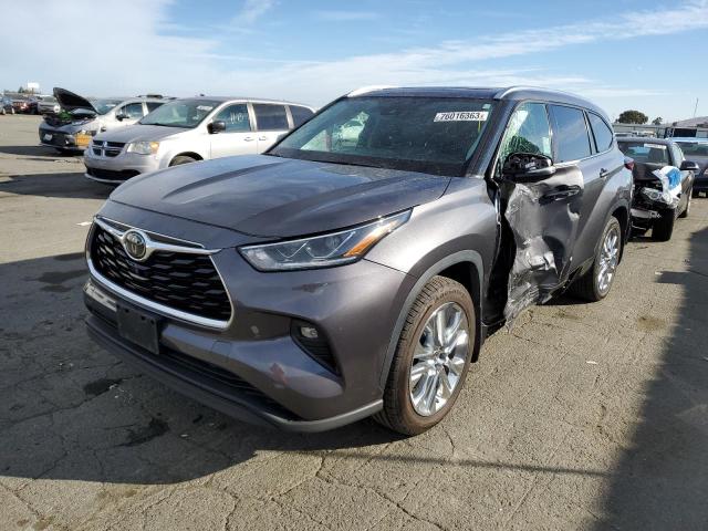 Image 1 of 2021 TOYOTA HIGHLANDER LIMITED 2021 with VIN 5TDDZRBH6MS117258