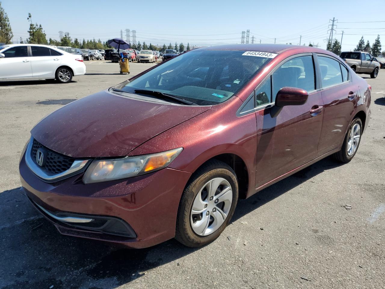 Изображение 1 2014 HONDA CIVIC LX 2014 с VIN 2HGFB2F53EH523388