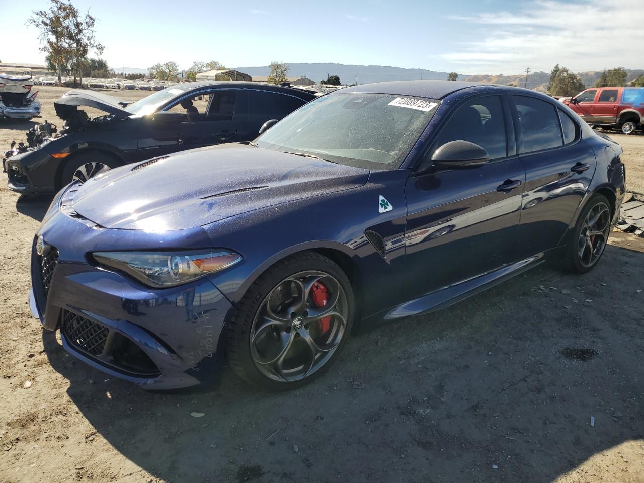 Image 1 of 2019 ALFA ROMEO GIULIA QUADRIFOGLIO 2019 with VIN ZARFAMEV3K7614043